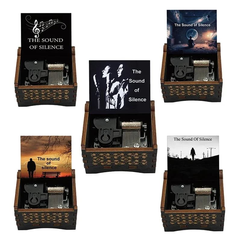Boîte à musique à remonter en bois, le son du Silence, célèbre mélodie, cadeau Musical spécial pour amis, famille, noël, décoration mignonne pour la maison