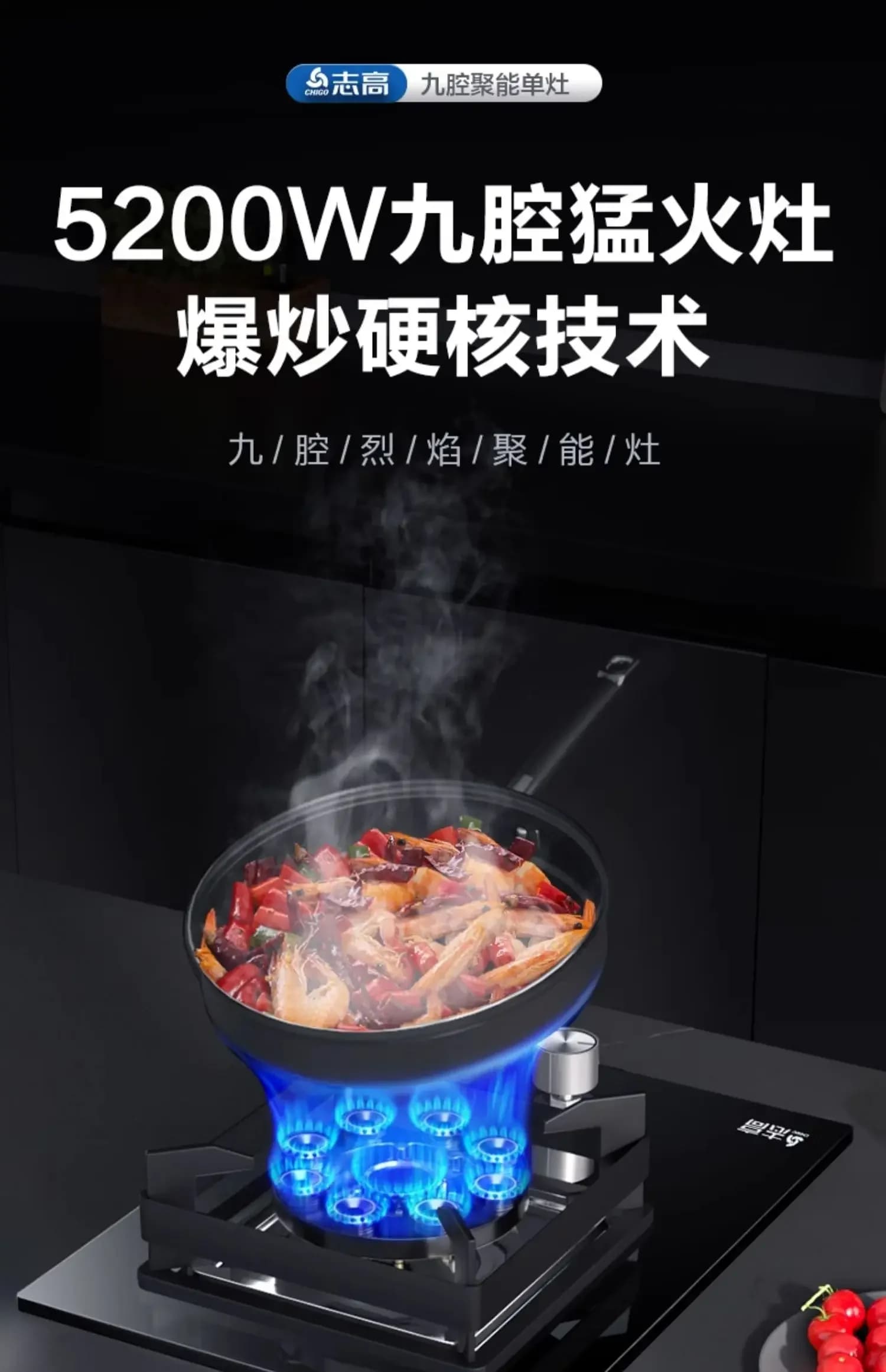 Cuisinière à gaz simple intégrée avec cuisinière à gaz GPL/naturel, cuisinière à gaz de haute qualité par Zhigao AF