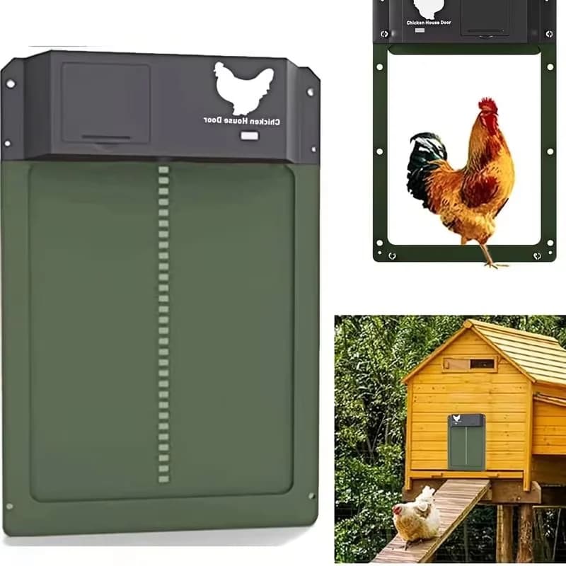 Porte automatique pour poulailler, porte de poulailler avec capteur de lumière, ouvre-porte pour pou