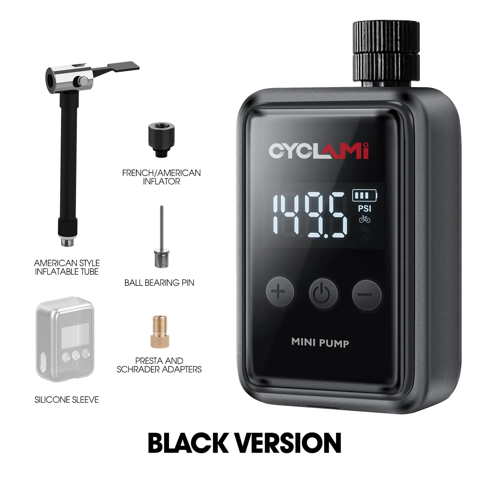 150psi, Pompe à Air électrique Portable pour vélo de poche, Valve Schrader Presta, MINI compresseur