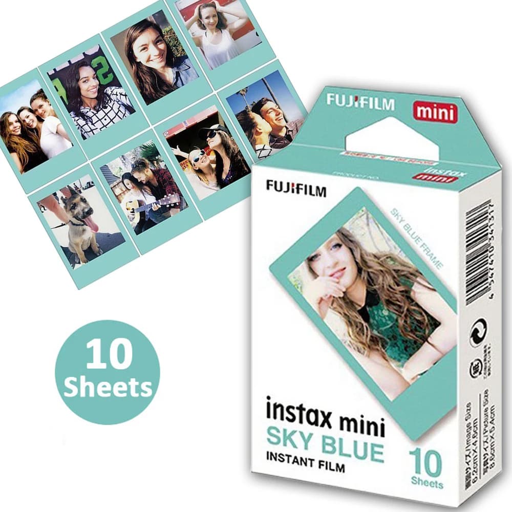 Fujifilm – 10/20 feuilles de papier Photo Instax, mini Film, cadre arc-en-ciel instantané, pour impr