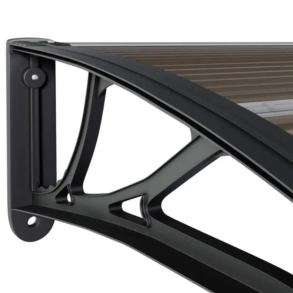 Auvent moderne en polycarbonate transparent pour porte et fenêtre, protection contre la pluie et les