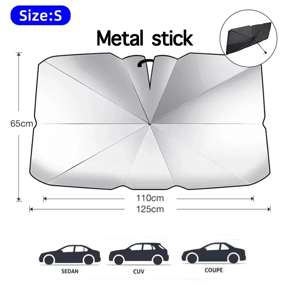 Pare-soleil pliable pour pare-brise de voiture, protection thermique portable, modèle incurvé pour v