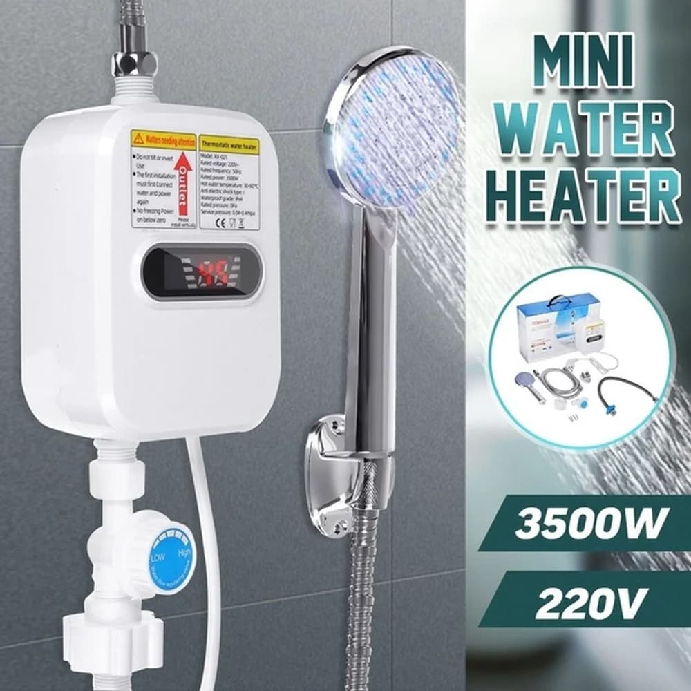 3500W Mini chauffe-eau électrique instantané salle de bains cuisine chauffe-eau sans réservoir robin