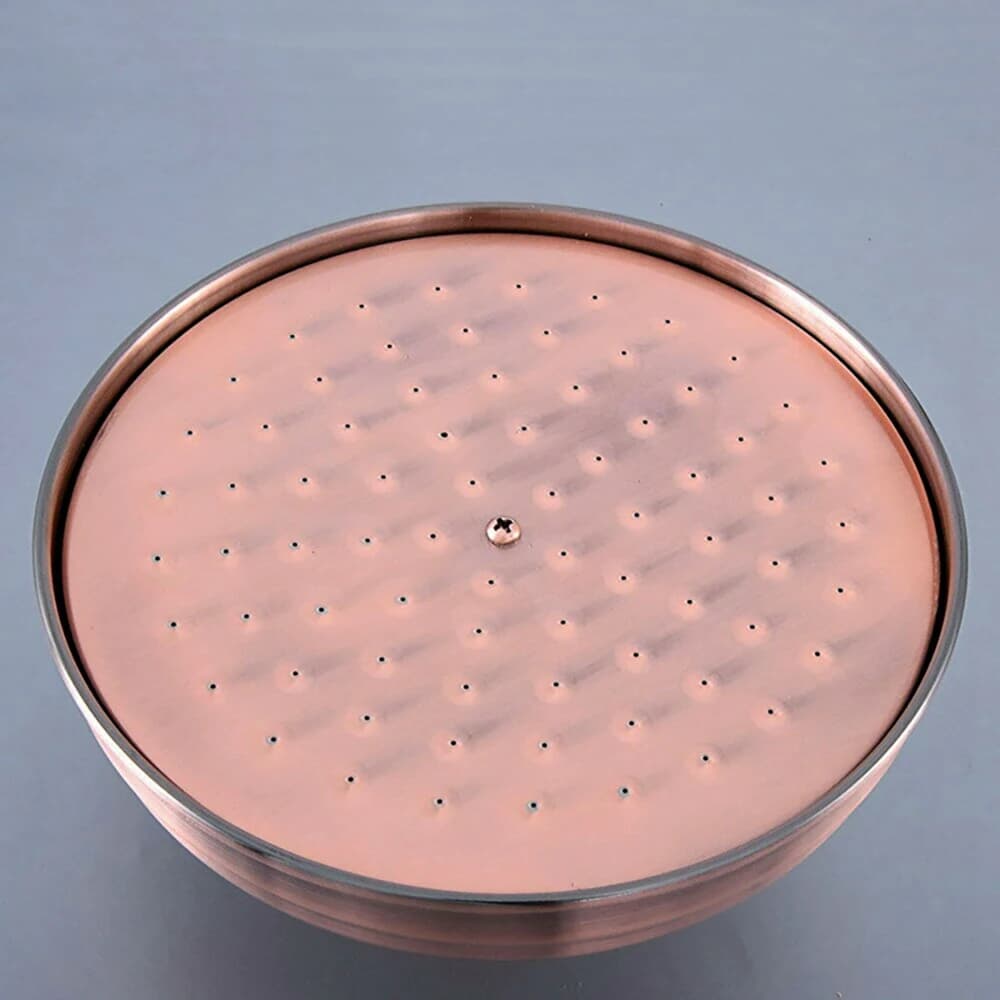 Pommeau de douche rond de 8 pouces, pomme de douche à main en cuivre rouge Antique, support de douche à main, douche murale, accessoires de salle de bains à domicile