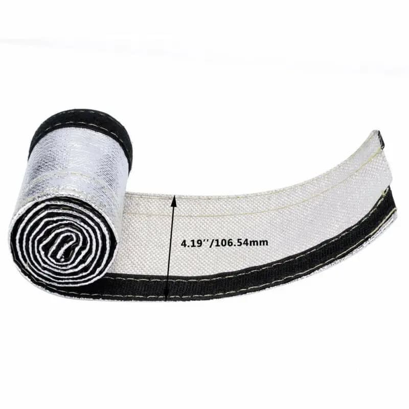 Manchons de protection thermique métalliques 60x10.6cm, couvercle de tuyau en fil isolé thermique pour voiture, Tube de métier à tisser, accessoires automobiles