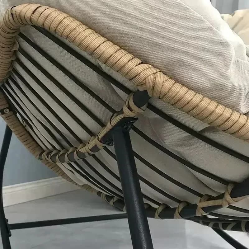 Chaise à bascule paresseux canapé nid d'oiseau en forme de salon balcon sieste petit appartement rotin tissé adulte