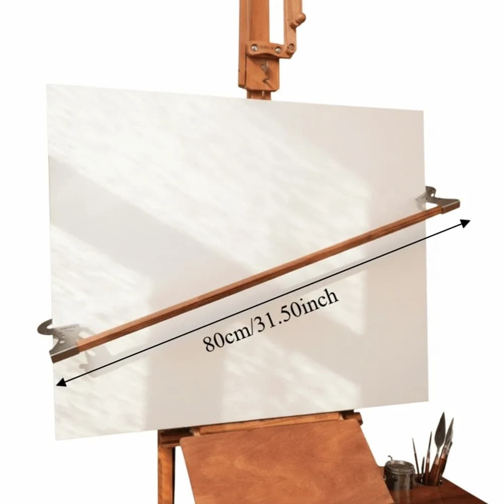 Support de table pour artiste en bois, réglable en hauteur et en angle, robuste, pour peinture à l'huile, avec conception suspendue pour une meilleure stabilité