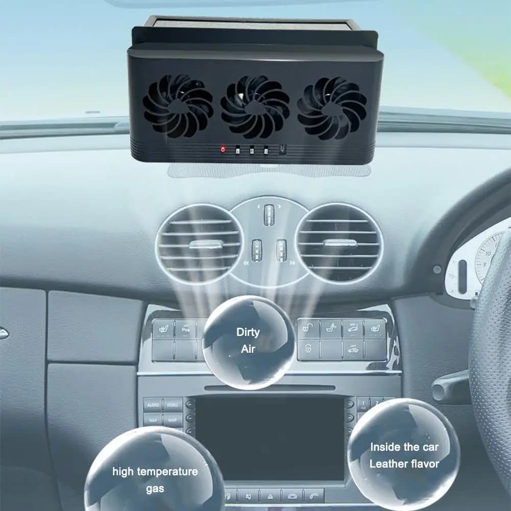 Mise à niveau du ventilateur à énergie solaire refroidisseur de voiture avant/arrière USB charge fenêtre radiateur