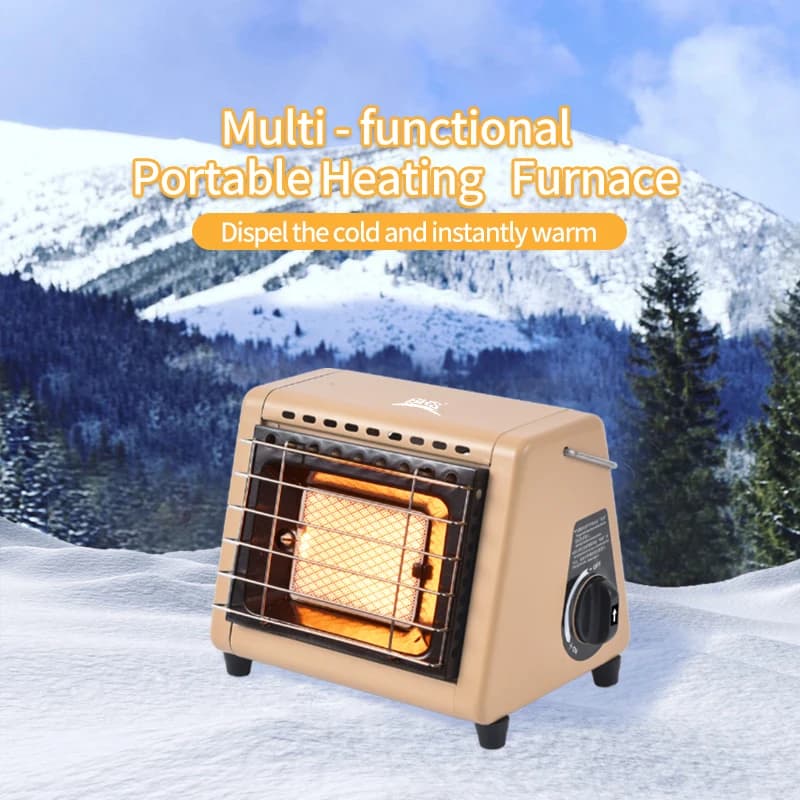 Chauffage de tente portable BRS-H23 1500W, chauffage extérieur au butane avec vanne de contrôle, chauffage infrarouge pour terrasse, camping et hiver