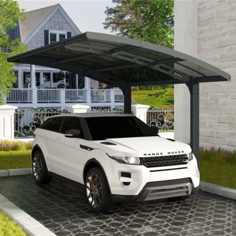 Abri de voiture en aluminium à isolation thermique avec toit en polycarbonate