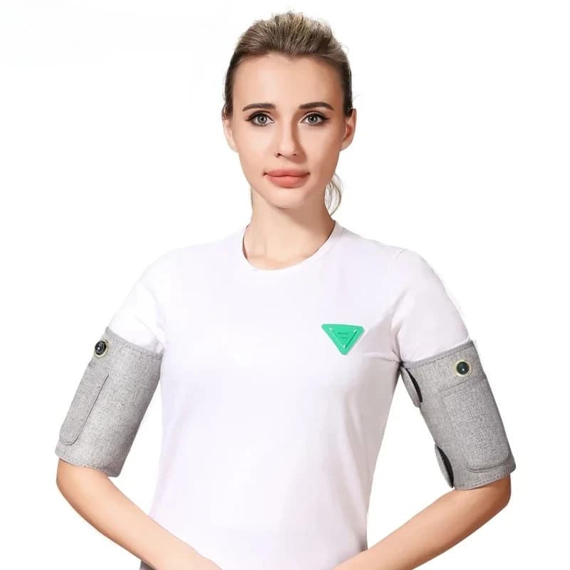 Ceinture chauffante et massante à lumière rouge pour bras, flexible, à chauffage rapide, enveloppante, avec 3 niveaux de chauffage et 3 réglages de minuterie
