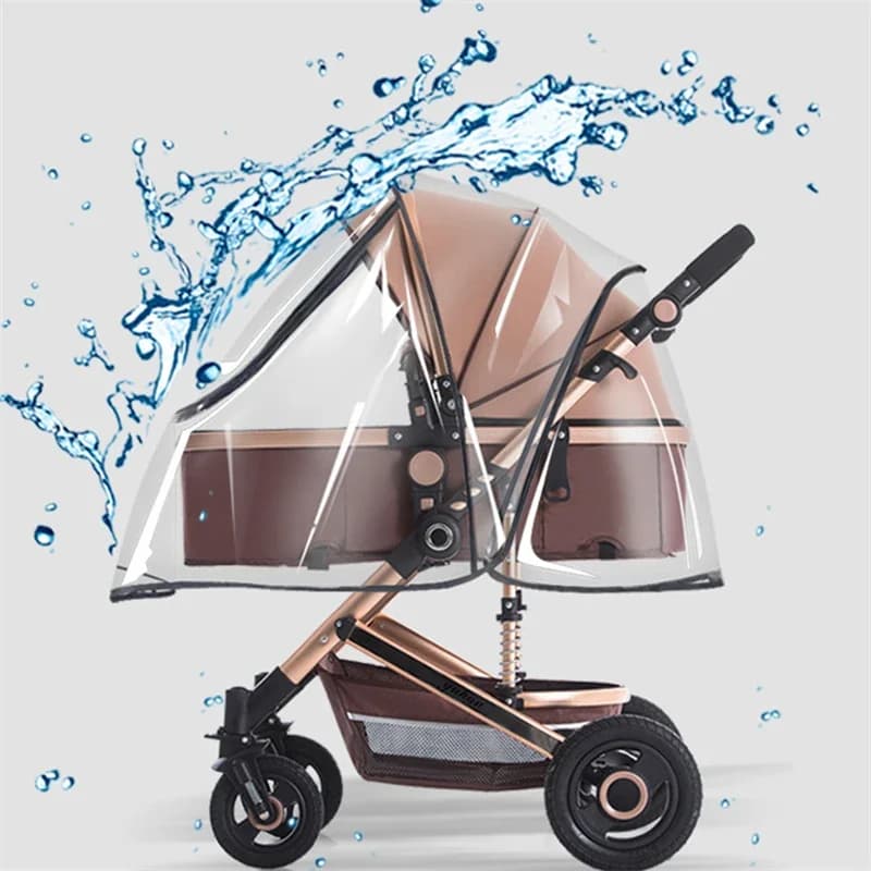 Housse de pluie universelle pour poussette, pour bébé, voiture, pare-vent, pare-soleil, Transparent, respirant, parapluie, accessoires imperméables, nouvelle collection