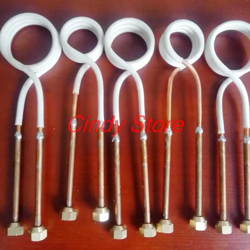Bobine de chauffage par induction pour machine à haute fréquence, perceuse à eau, outil de tournage, bobine de chauffage, tube en cuivre, bobine d'induction