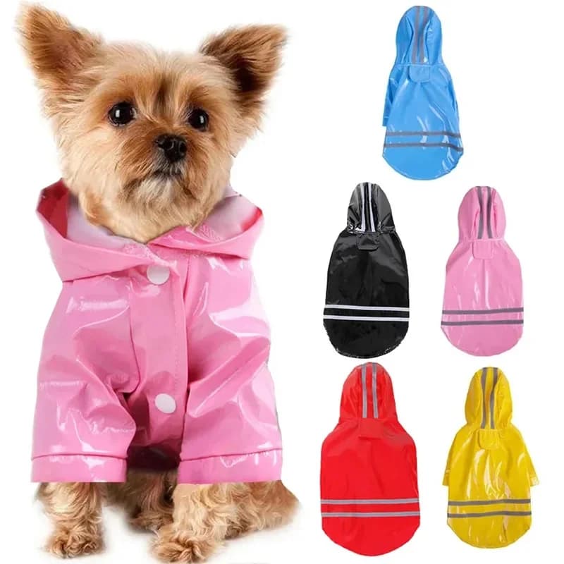 Petit chien imperméable réfléchissant imperméable coupe-vent chien manteau chiot chats imperméable Chihuahua bouledogue animaux Cape Poncho vêtements