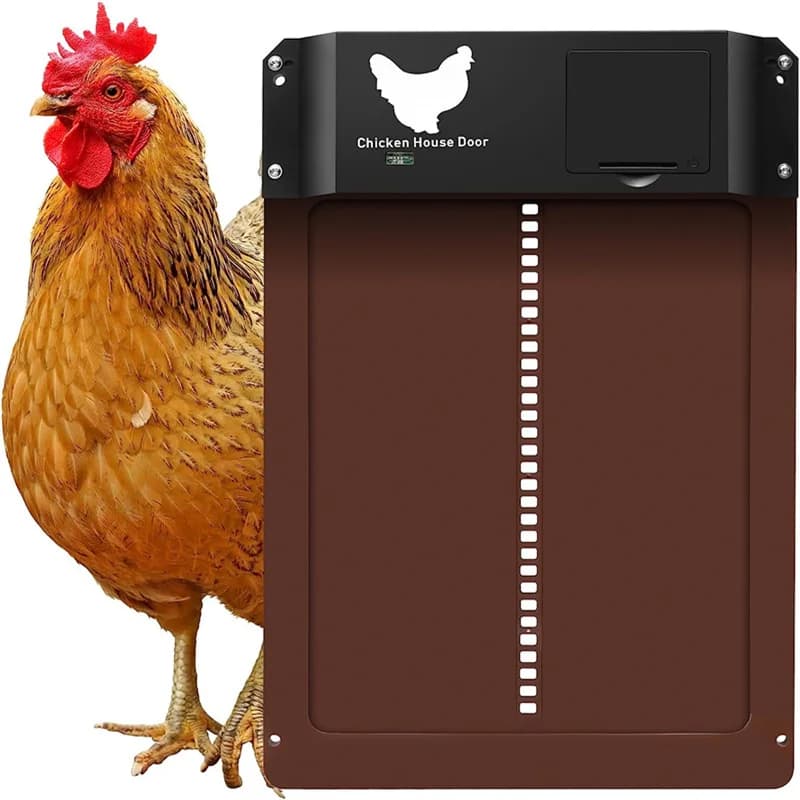 Porte automatique pour poulailler, porte de poulailler avec capteur de lumière, ouvre-porte pour poulets de ferme, fournitures pour cages à canards, alimenté par piles