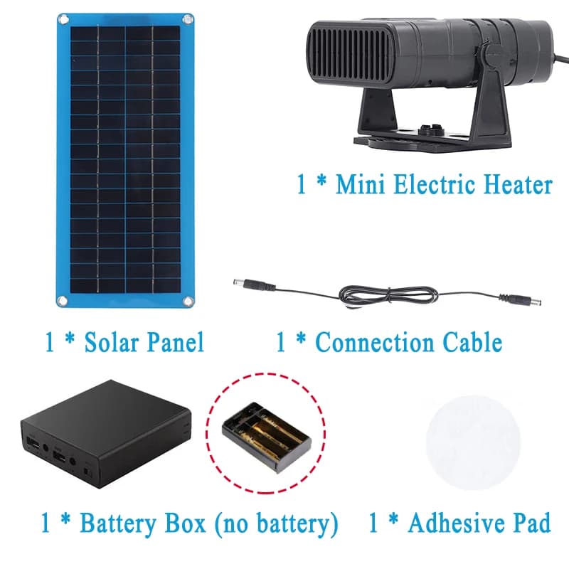 Chauffage à énergie solaire Portable hiver voiture animaux plus chaud 12V 20W 30W chauffage électrique séchage/chauffage pour Camping en plein air plus chaud
