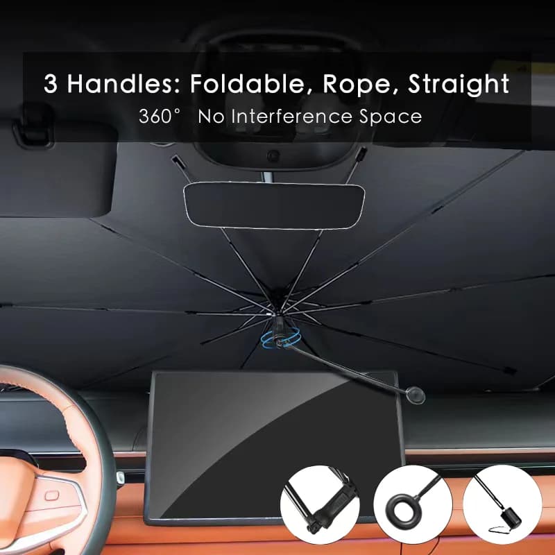 Pare-soleil pliable pour pare-brise de voiture, protection thermique portable, modèle incurvé pour vitres avant