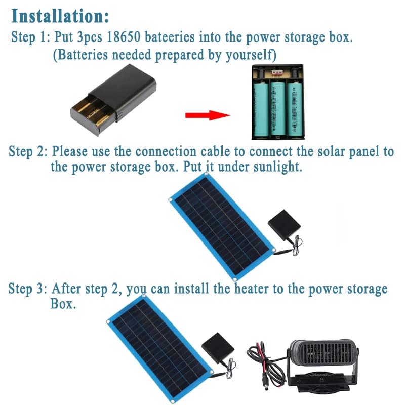 Chauffage à énergie solaire Portable hiver voiture animaux plus chaud 12V 20W 30W chauffage électrique séchage/chauffage pour Camping en plein air plus chaud
