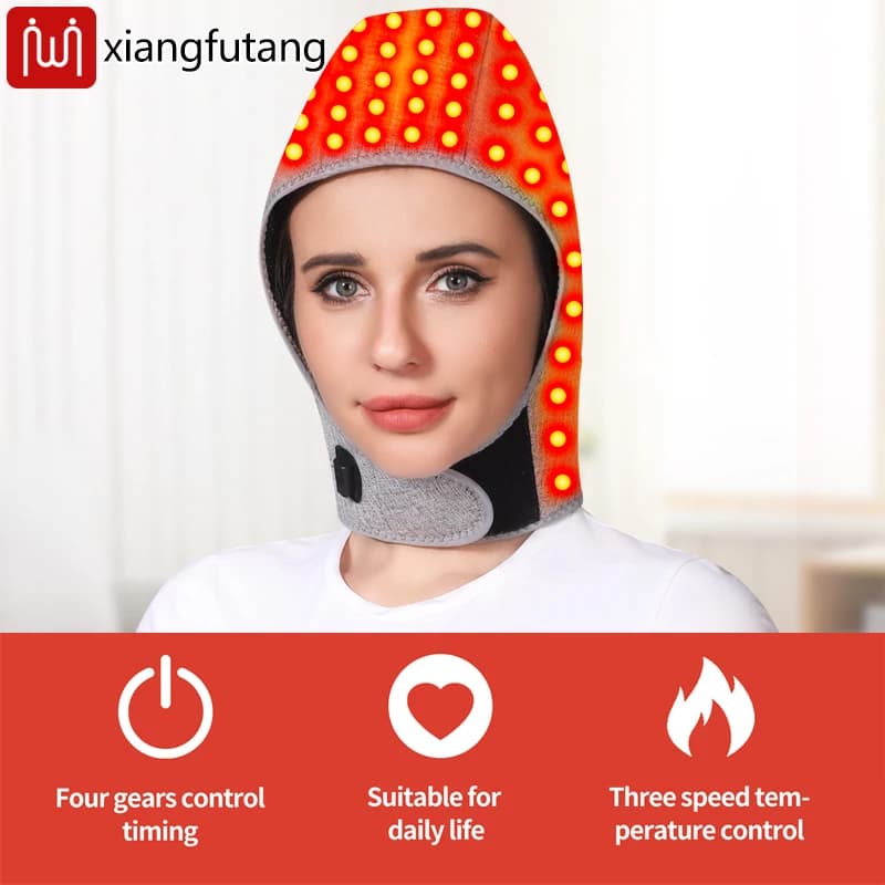 Bonnet chauffant électrique pour le bien-être, relaxation de la tête et du cou, soulagement de la fatigue, 3 modes, loisirs à domicile, chaleur hivernale