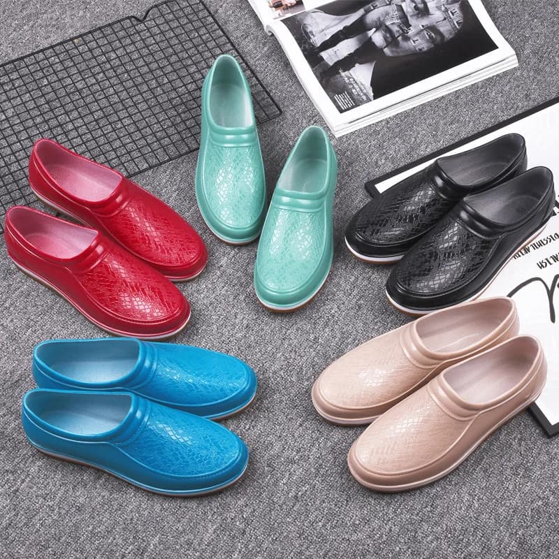Bottes de pluie courtes pour hommes, antidérapantes, résistantes à l'usure, imperméables, pour la pêche, la cuisine, le travail, bottes basses en plastique pour toutes les saisons