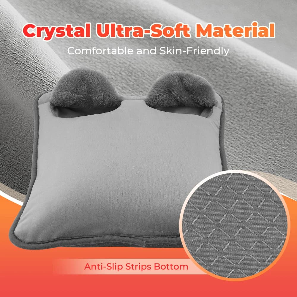 Coussin chauffant électrique pour les pieds, coussin de Massage, chauffe-pieds Portable, 4 niveaux de température, 4 minuteries, masseur de pieds chauffant, tapis chauffant