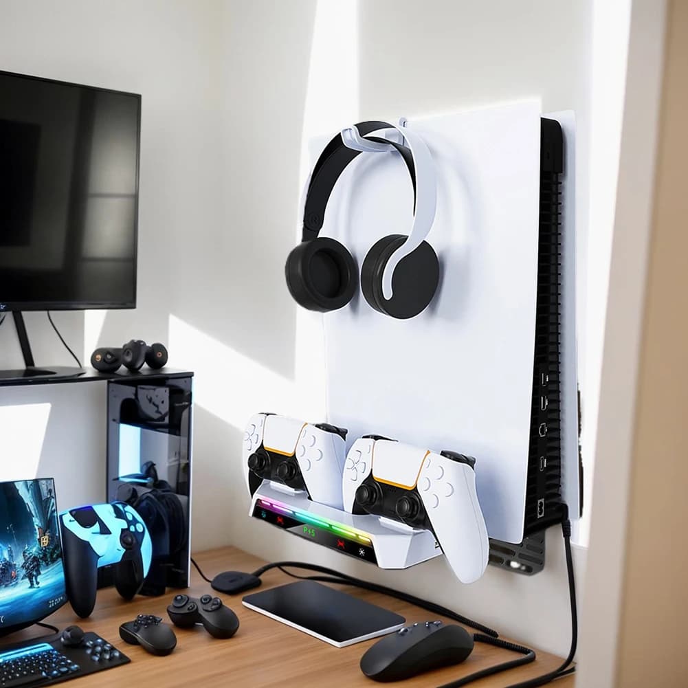 Base de Support pour Console Sony PS5 Playstation PS 5 Pro, Support mural mince, contrôleur de chargeur, Station de jeu de charge