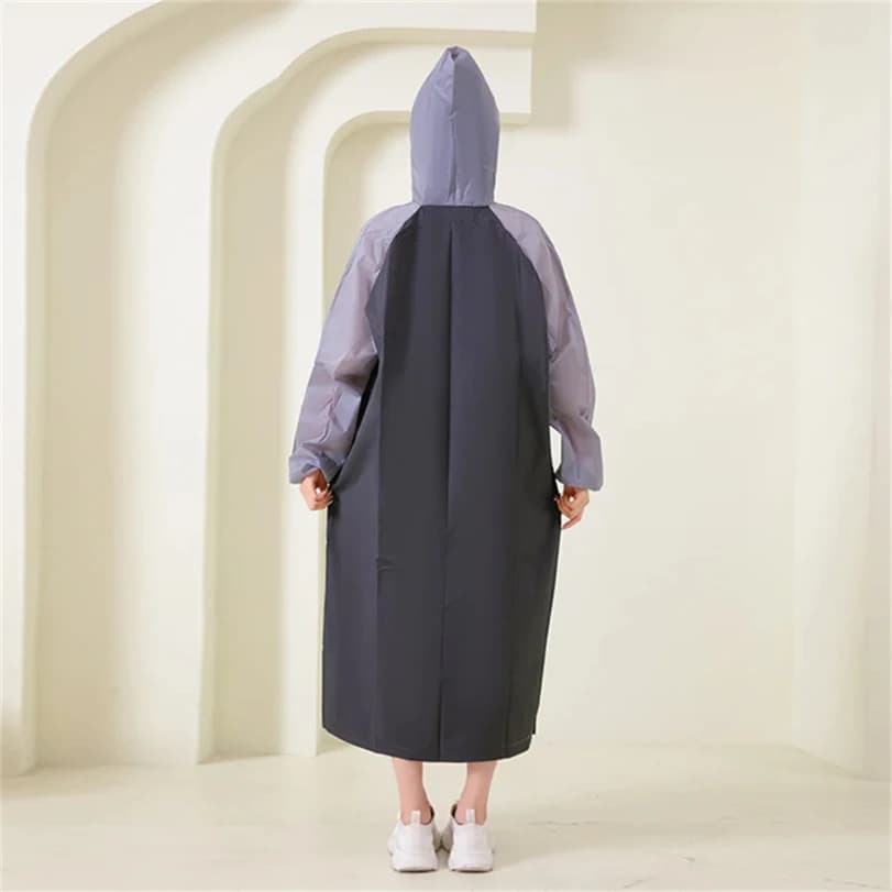Poncho d'extérieur épais pour adultes, Long à capuche, pour hommes et femmes, veste imperméable, voyage, Camping, pêche R