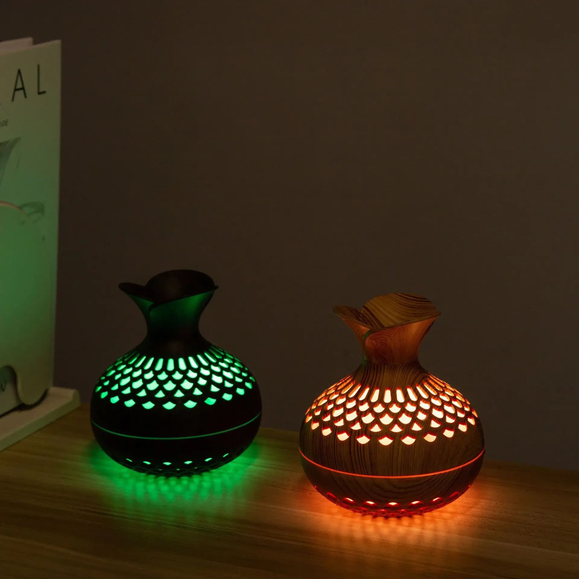 Humidificateur à Grain de bois 300ml, diffuseur d'arôme USB, atomiseur, humidificateur domestique, Instrument hydratant, humidificateur de bureau