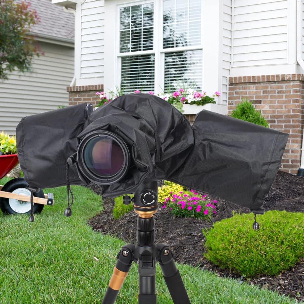 Housse de pluie pour appareil photo étanche, noire, accessoires portables imperméables pour appareil photo reflex numérique Canon Nikon Sony Panasonic Fuji