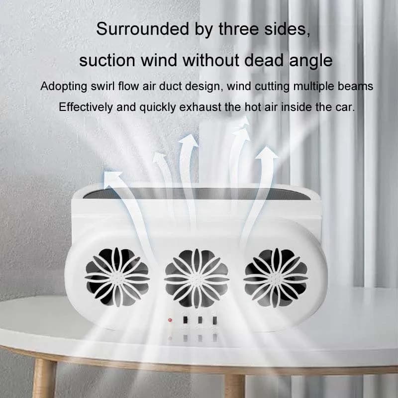 Ventilateur de voiture puissant pour fenêtre, avec panneau solaire rechargeable, ventilateur de refroidissement USB pour radiateur
