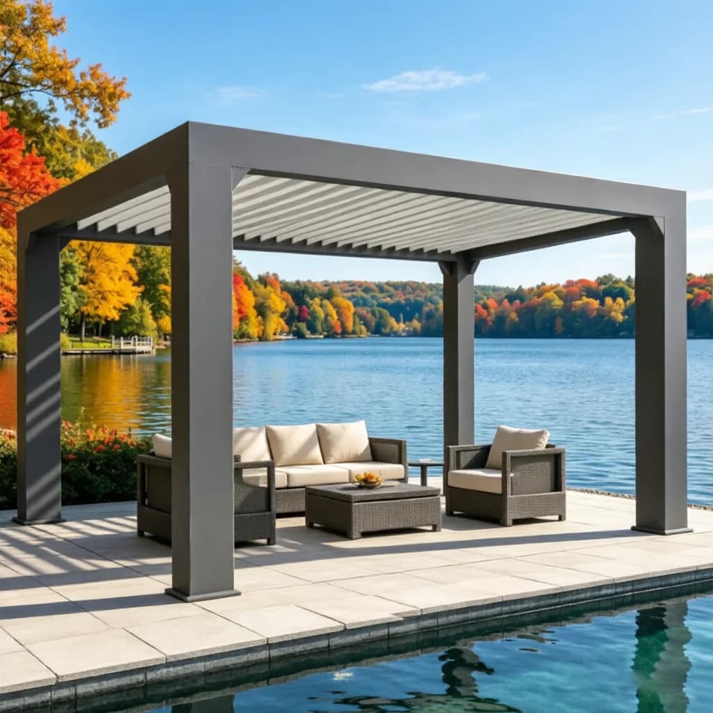 Pergola bioclimatique en aluminium étanche