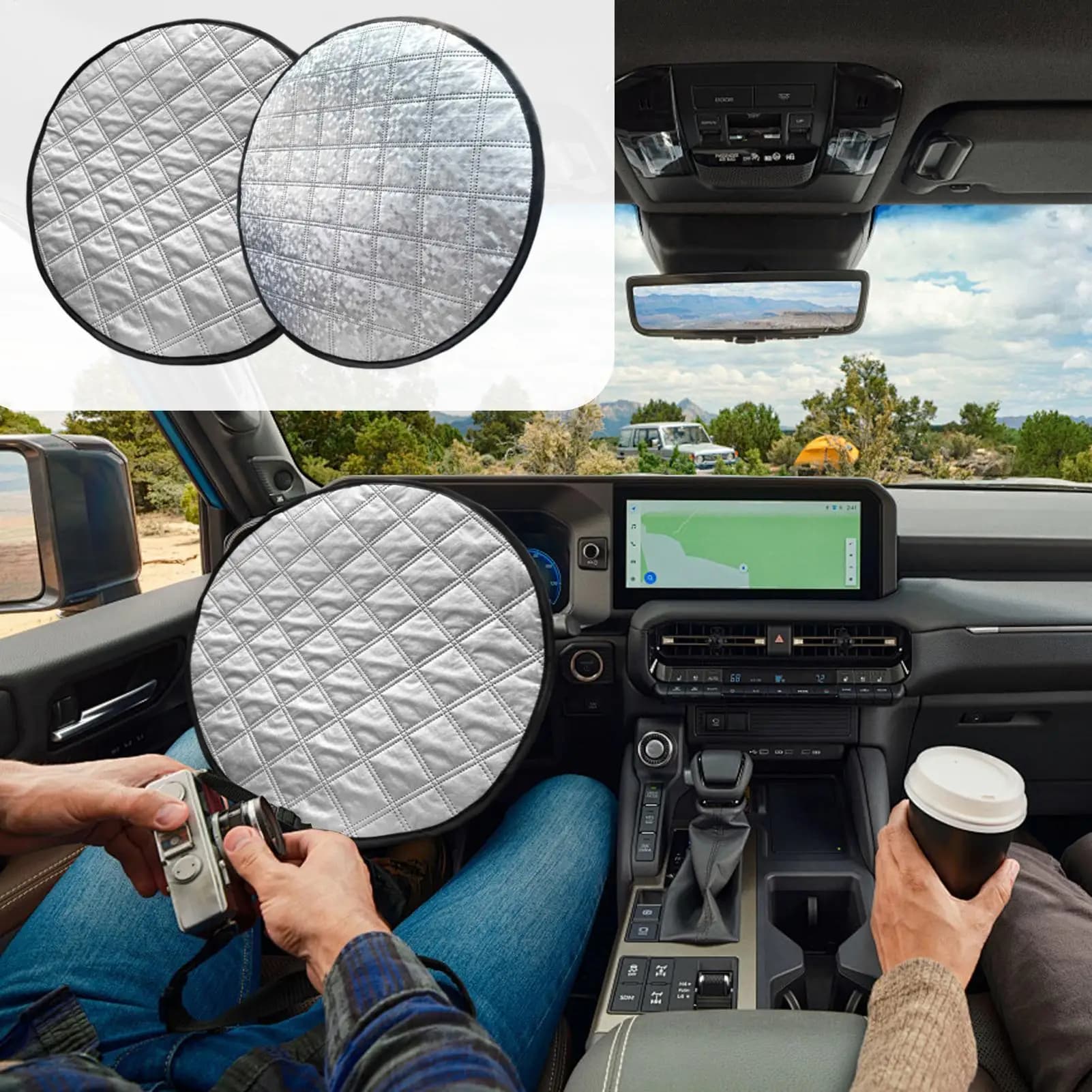 Housse de volant de voiture isolante thermiquement, protection solaire, résistante aux hautes températures, pare-soleil pour volant de voiture