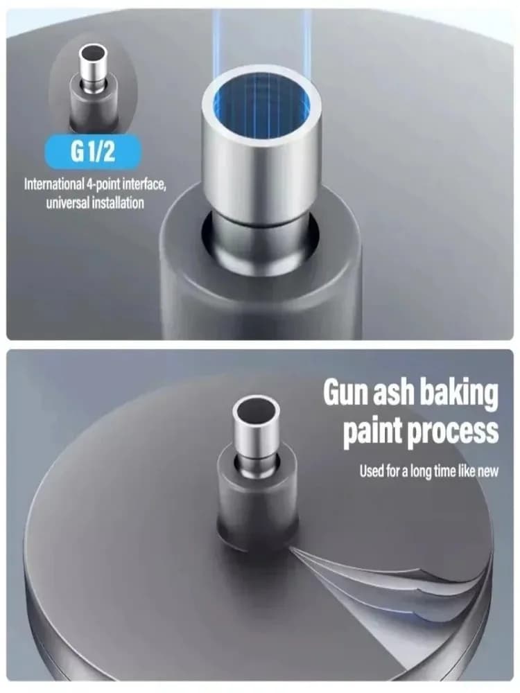 Nouveau Pommeau de douche à effet de pluie 6 Modes salle de bain pomme de douche à haute pression ° Accessoires de robinet de douche à pulvérisation supérieure rotative