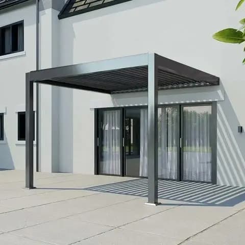 Pergola électrique à persiennes en aluminium