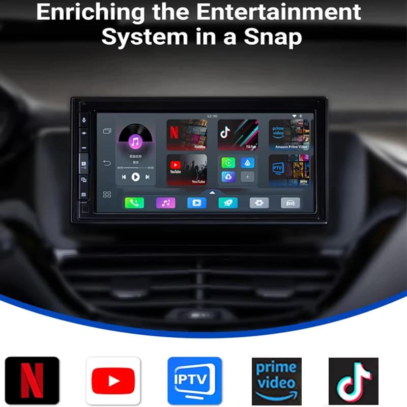 Play2Video PRO – adaptateur CarPlay sans fil Android Auto, pour lecture vidéo Youtube Netflix, accessoires de voiture, boîte intelligente