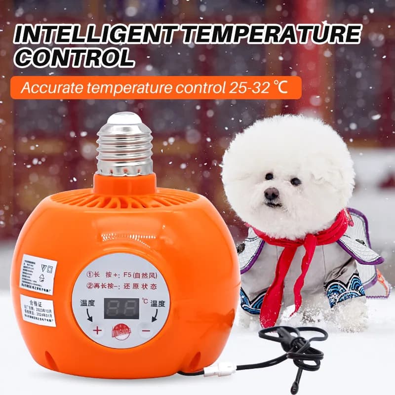 Nouveau 220V 150W lampe chauffante thermostatique régulateur de température chauffage ferme Animal lumière chaude pour poulet porcelet chien animal de compagnie