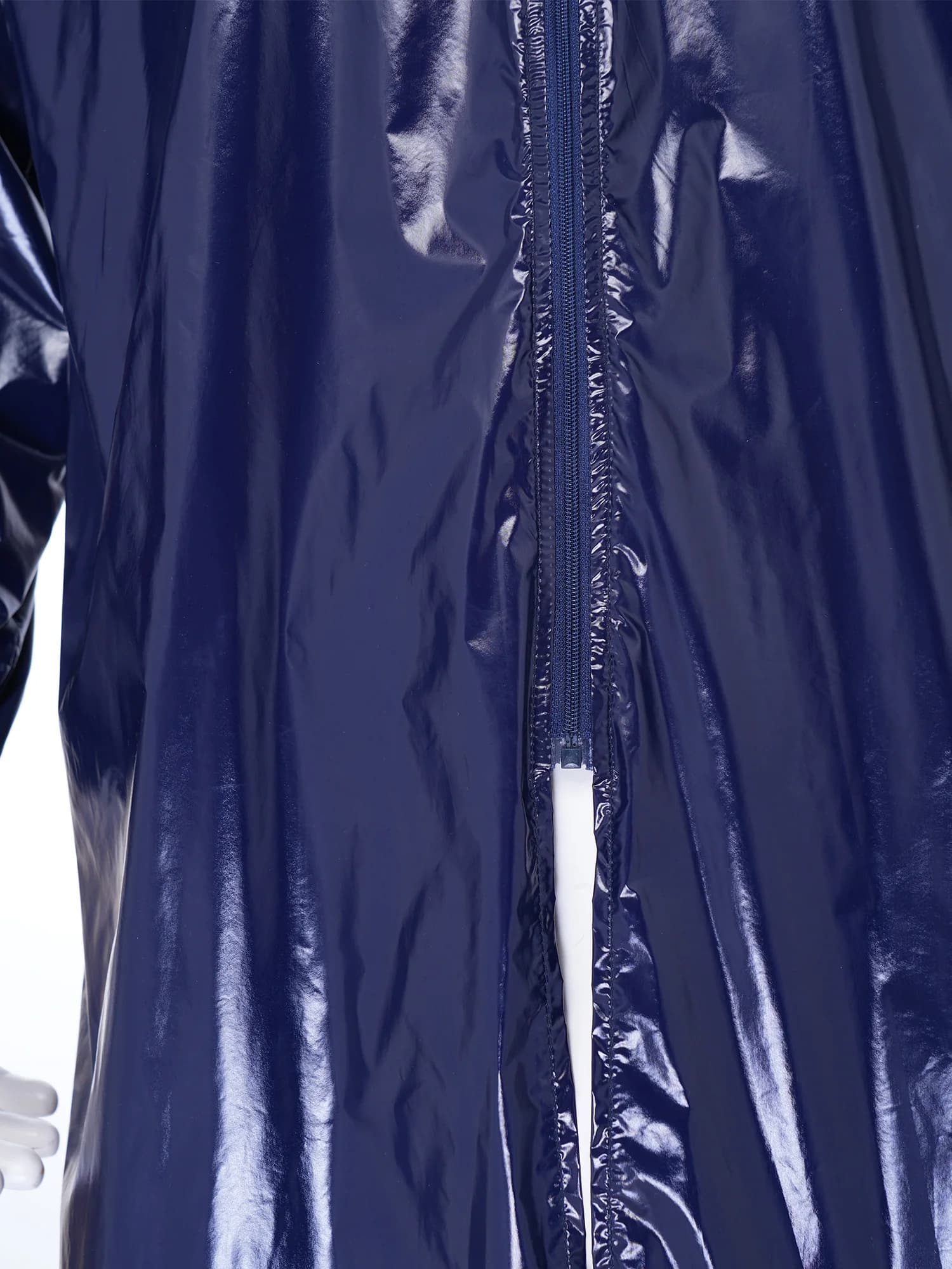 Veste longue imperméable à capuche pour homme, manches longues, fermeture éclair sur le devant, imperméable léger, vêtements de travail, poncho, manteau pour la randonnée, les jours de pluie, le trava
