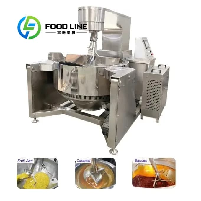 Machine de cuisson industrielle à agitation planétaire, mode de agitation multidirectionnel, évite la combustion des matériaux, assure un chauffage uniforme pendant le traitement