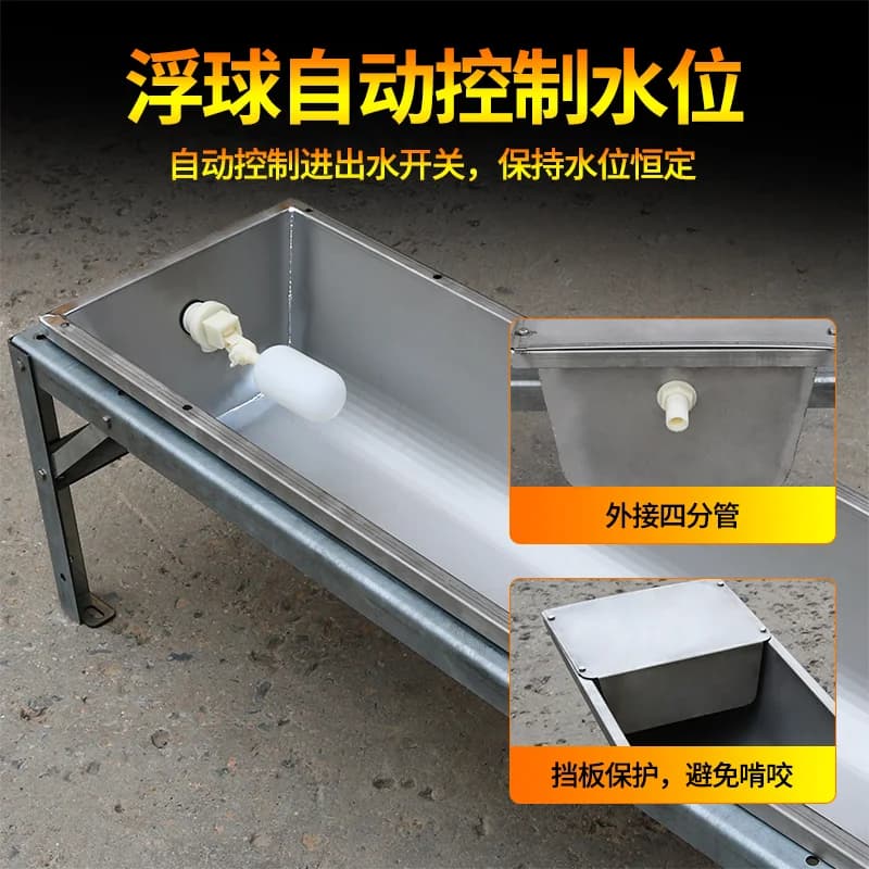 Chauffage électrique pour bovins et moutons, évier d'alimentation en eau potable, auge en acier inoxydable, alimentation en eau automatique, température constante