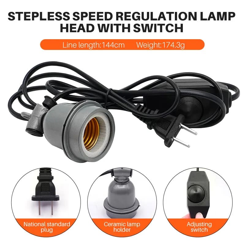 Nouveau 220V 150W lampe chauffante thermostatique régulateur de température chauffage ferme Animal lumière chaude pour poulet porcelet chien animal de compagnie
