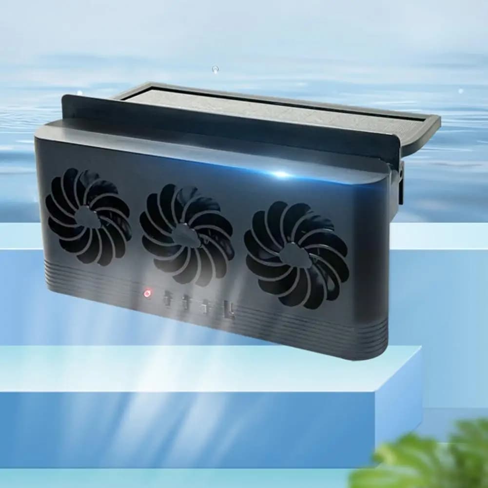 Mise à niveau du ventilateur à énergie solaire refroidisseur de voiture avant/arrière USB charge fenêtre radiateur