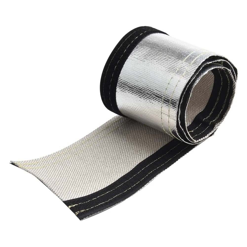Manchons de protection thermique métalliques 60x10.6cm, couvercle de tuyau en fil isolé thermique pour voiture, Tube de métier à tisser, accessoires automobiles