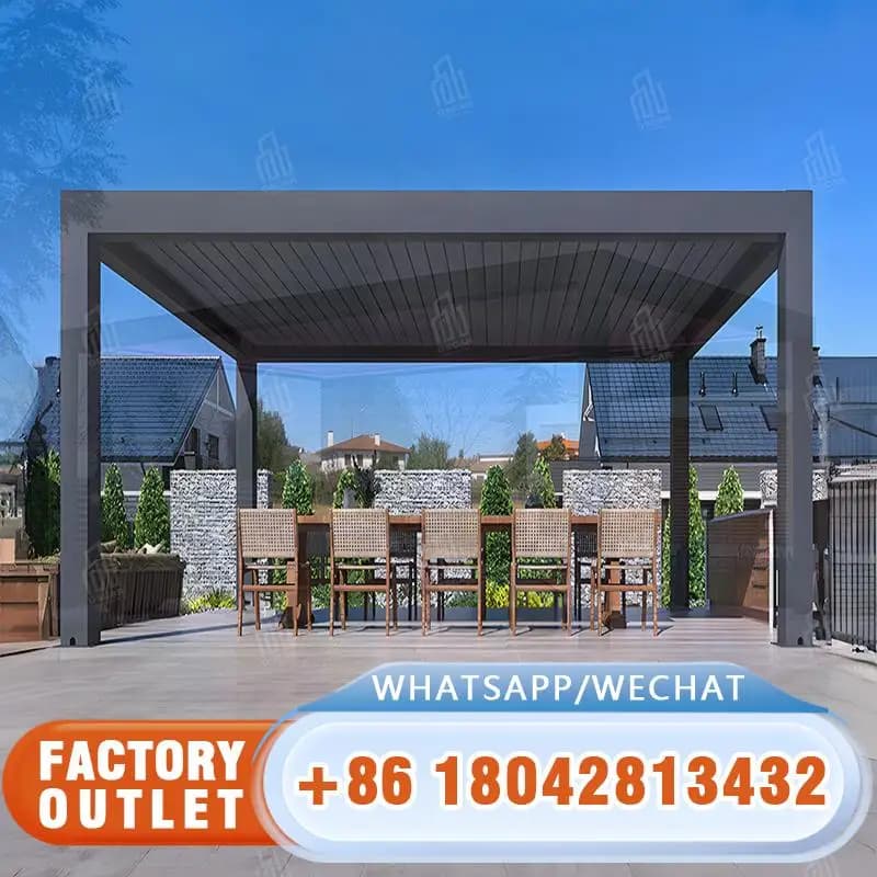 3X3 3X4 4X4 6X4m extérieur en aluminium pour jardin Patio balcon Pergola