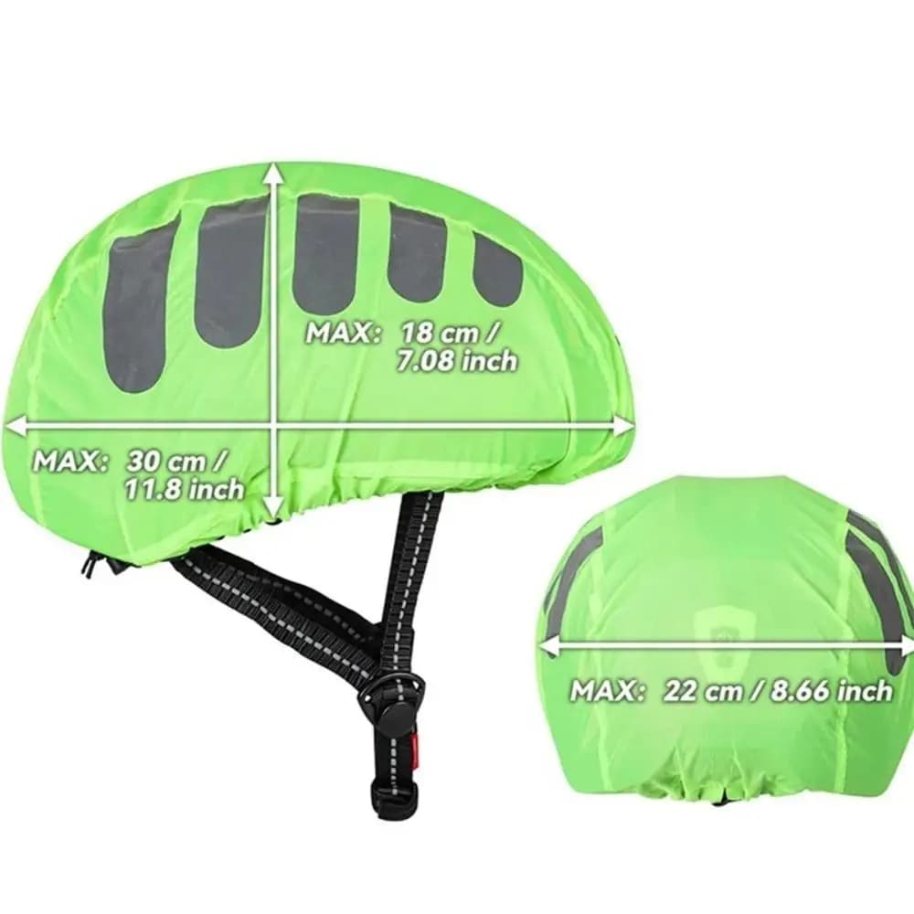 Couverture de casque de vélo à bande réfléchissante, imperméable, haute visibilité, réglable, coupe-vent