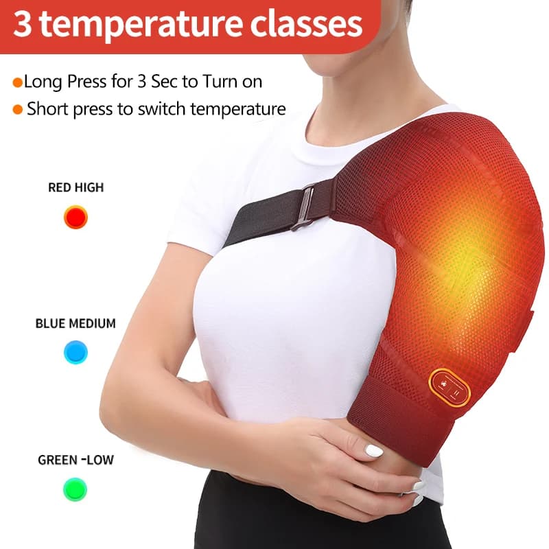 Coussin chauffant électrique USB pour les épaules, masseur d'épaule, protection bien-être, soulagement de la fatigue, pour la maison et le bureau, relaxation