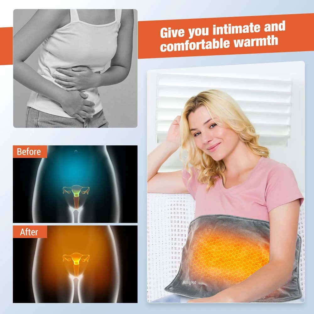 Coussin chauffant électrique portable en graphène USB, chauffe-mains d'hiver, couverture thermique pour l'abdomen, la taille et le dos, Wskins, polymères, 30x50cm