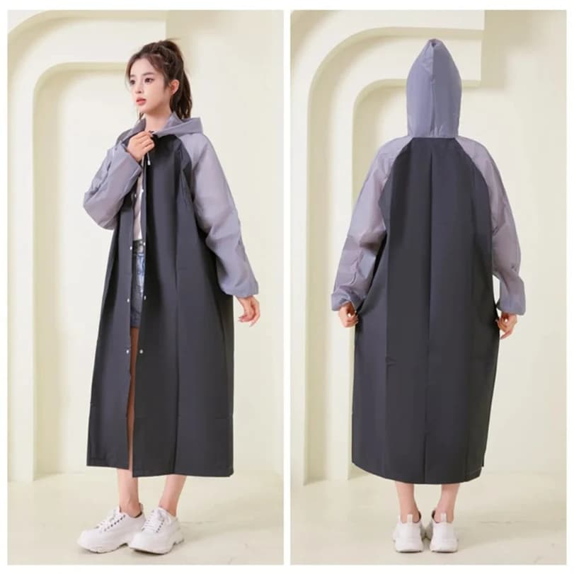 Poncho d'extérieur épais pour adultes, Long à capuche, pour hommes et femmes, veste imperméable, voyage, Camping, pêche R