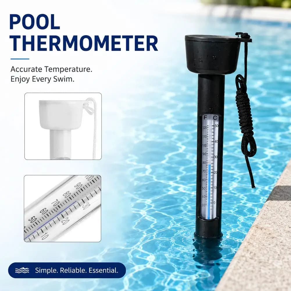 Thermomètre flottant pour piscine, jauge de température pour piscines extérieures et intérieures, spas et bains à remous