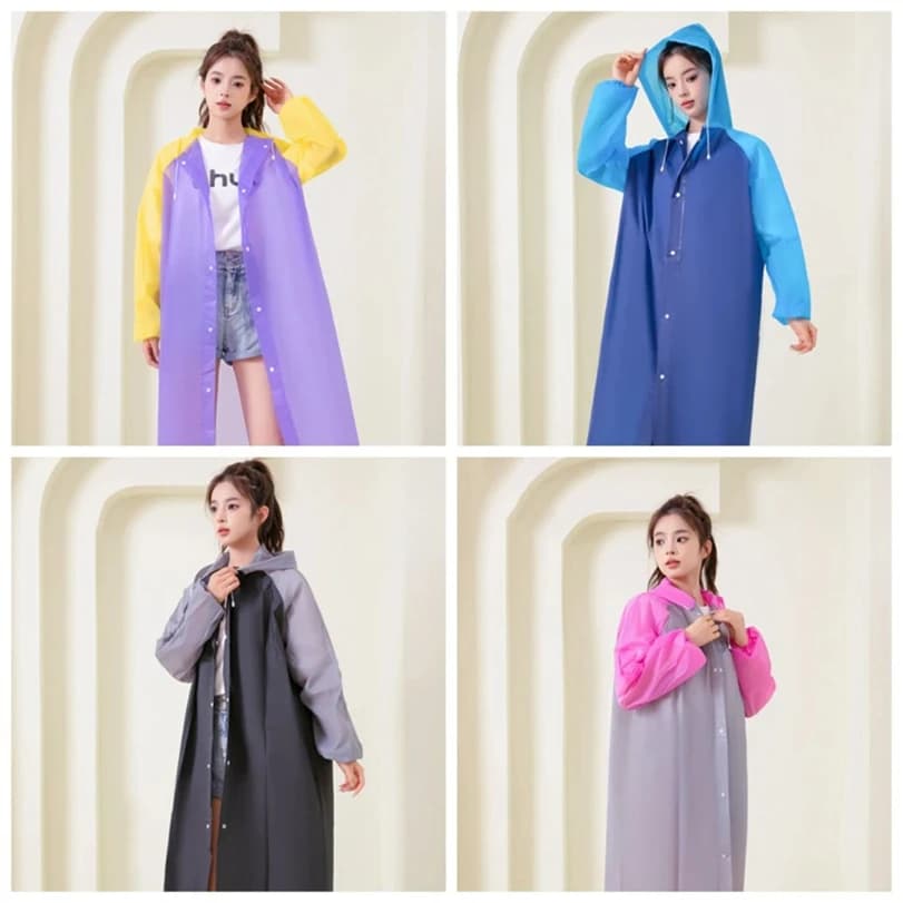 Poncho d'extérieur épais pour adultes, Long à capuche, pour hommes et femmes, veste imperméable, voyage, Camping, pêche R